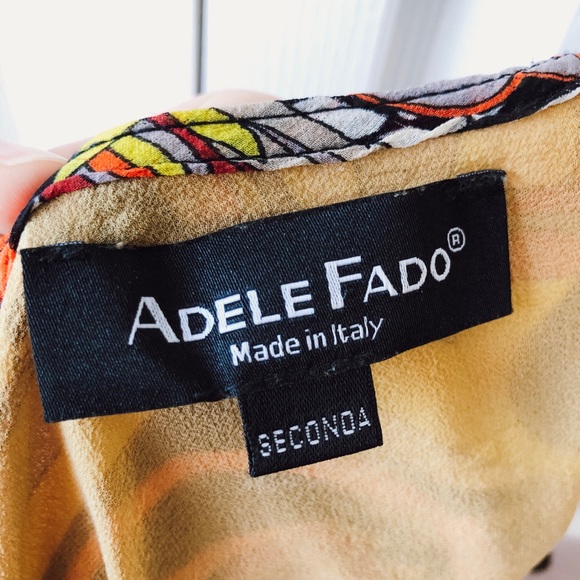 Adele Fado multicolor ruffle pattern dress small - Picture 7 of 8